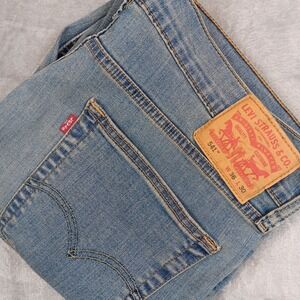 Levis 541 Mens 36x30 Athletic Straight Leg Stretch Denim Jeans